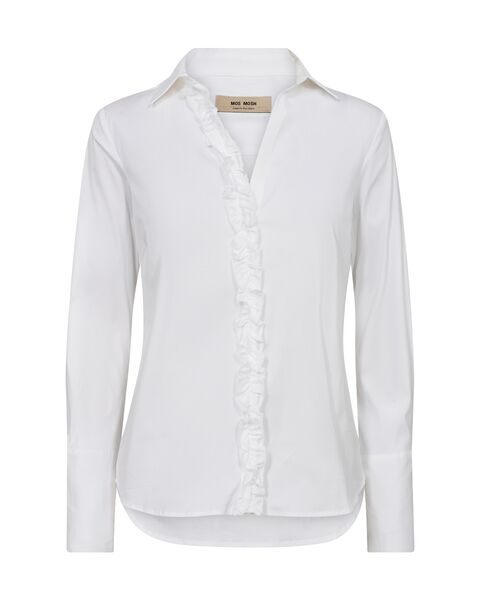 Sybel Satin Shirt, White