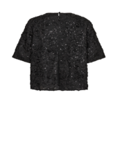 Reya sequins back top, black