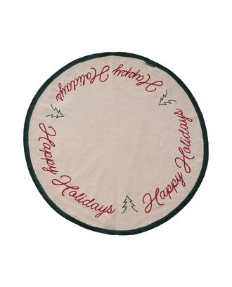 Jute/cotton Christmas tree mat 110cm, natural