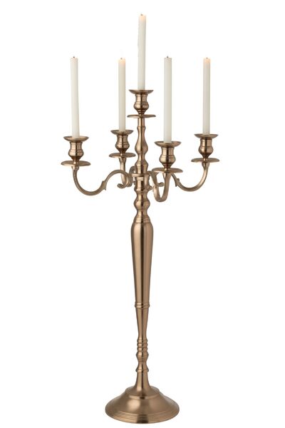 Candle holder aluminium 98cm, rose gold