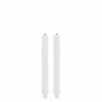 Led taper candle grooved 2pcs, nordic white