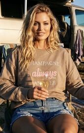 Champagne sweater, choco