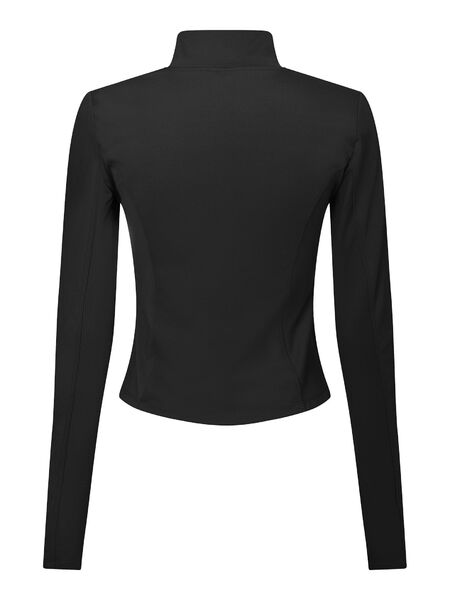Nolana zip blouse, black