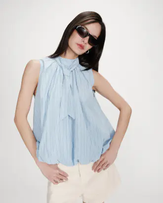 Vanya top, bleuet