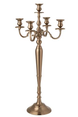 Candle holder aluminium 98cm, rose gold