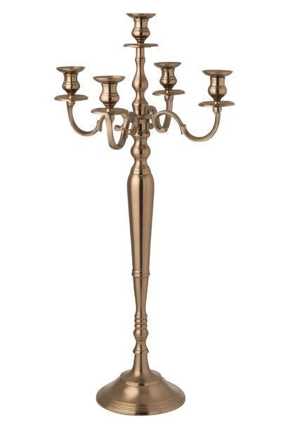 Candle holder aluminium 98cm, rose gold
