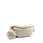 Odetta faux fur bag, beige