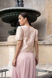 Printed saint-tropez blouse, rose