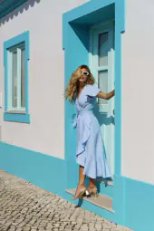 Annika dress, sky blue