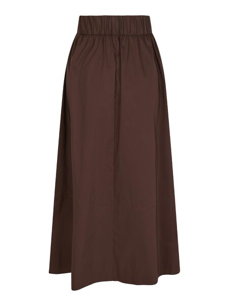 Yara poplin skirt, chocolate brown