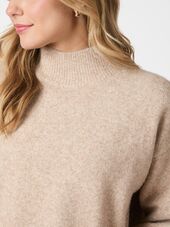 Paulina knit blouse, sand melange