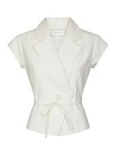 Salima ramie waistcoat, off white