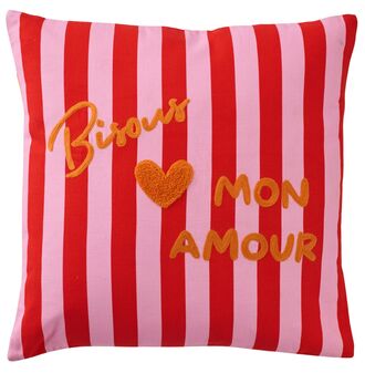 Cushion striped 45x45, bisous