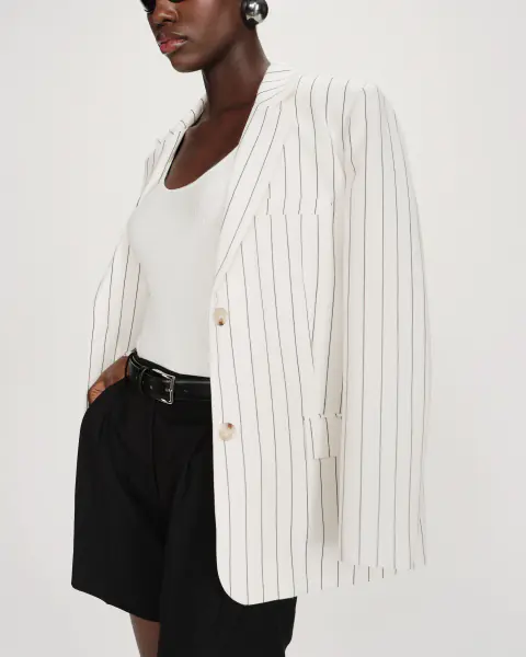 Velvet blazer, white