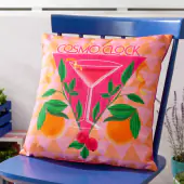Cosmo o'clock outdoor cushion 43x43, pink