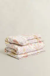 Kay west paisley single duvet, vanilla yellow