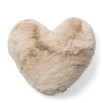 Heather alba heart faux fur box pillow