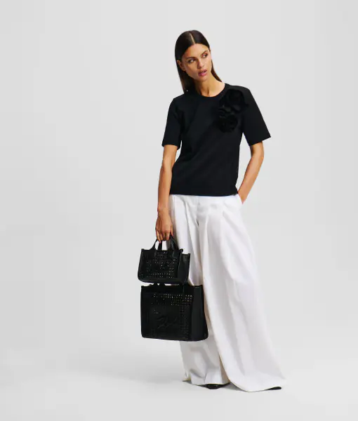 Flower t-shirt, black