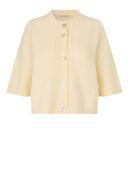 Andrea knit rib cardigan, alabaster gleam