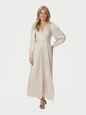 Bretti heavy sateen dress, champagne