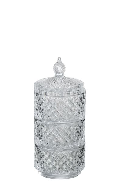 Glass jar 3 levels 20cm
