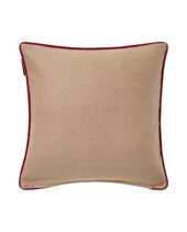 Holiday house wool mix pillow cover 50x50, beige multi