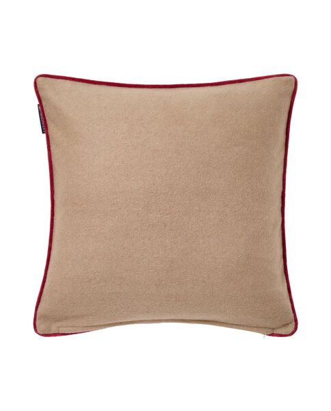 Holiday house wool mix pillow cover 50x50, beige multi