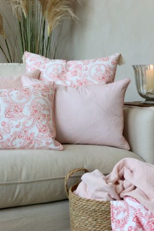 Aix pillowcase with paisley pattern 35x50, rose/white