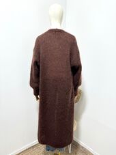 Long mohair cardigan, brown