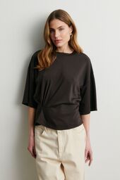Missouri tee, dark brown melange