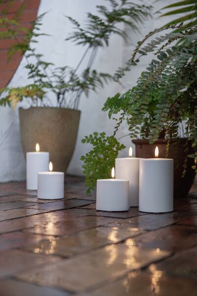 Outdoor led candle 7,8cm, white