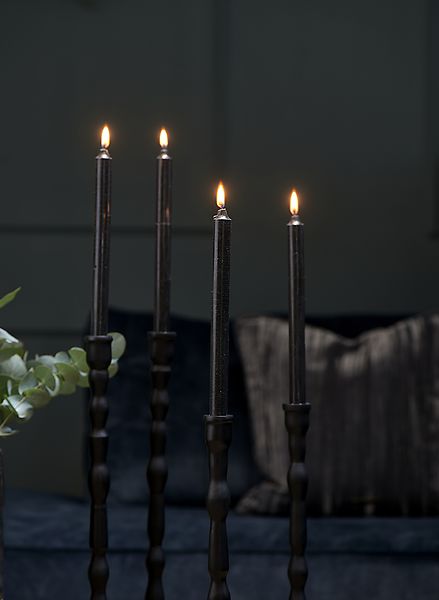 Dinner candles eco 4pcs, black
