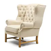 Franklin park wing chair, linen flax