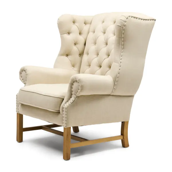 Franklin park wing chair, linen flax