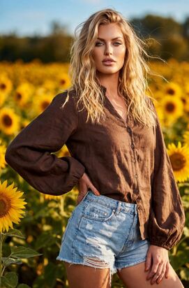 Tuscany blouse, brown