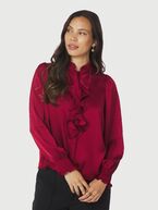 Zamola blouse, dark red