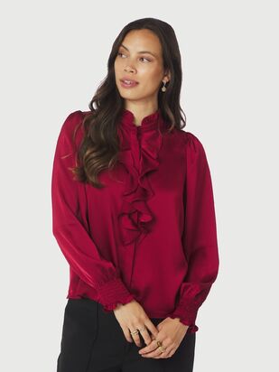 Zamola blouse, dark red