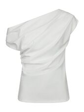 Mabelle drapy top, white
