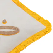 Soleil embroidered cushion cover 30x50, yellow