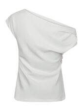 Mabelle drapy top, white
