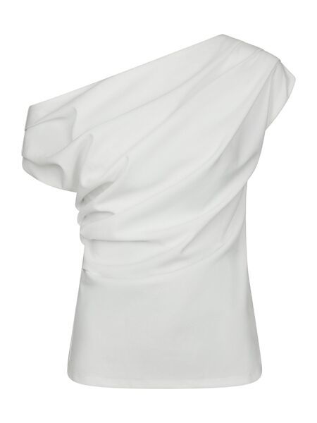 Mabelle drapy top, white