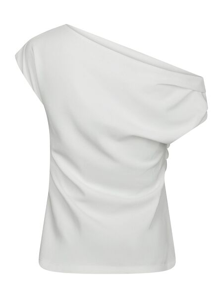 Mabelle drapy top, white
