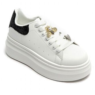 Sneakers with charms, black