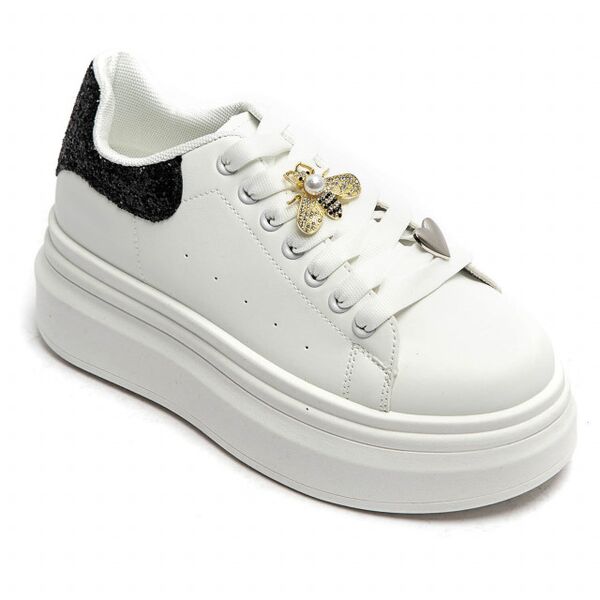 Sneakers with charms, black
