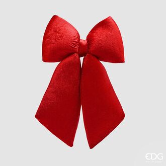 Velvet bow 38x27, red