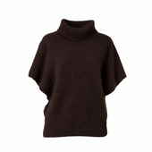 Rina raccoon blend rollneck knit, americano