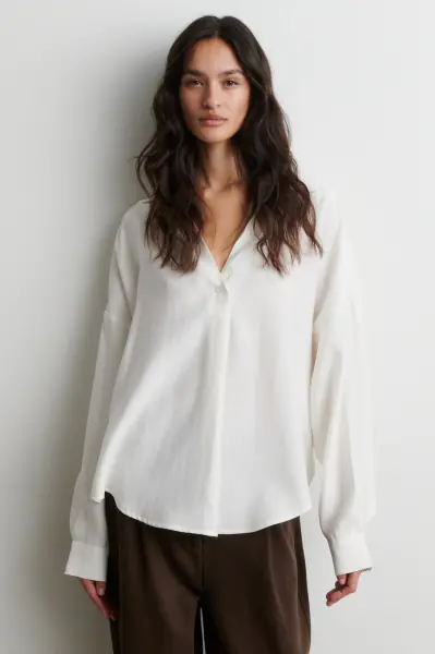 Timeline blouse, egret