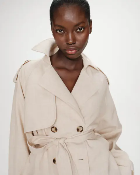 Vogue trench coat, sable