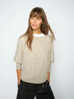 Thora boatneck knit, feather gray