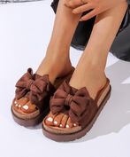 Bow sandals, Brown